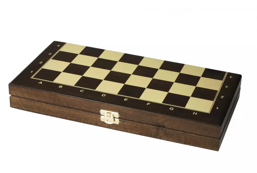 Estuche de madera para tablero de ajedrez con inserto (35 x 35 cm), campo 35 x 35 mm